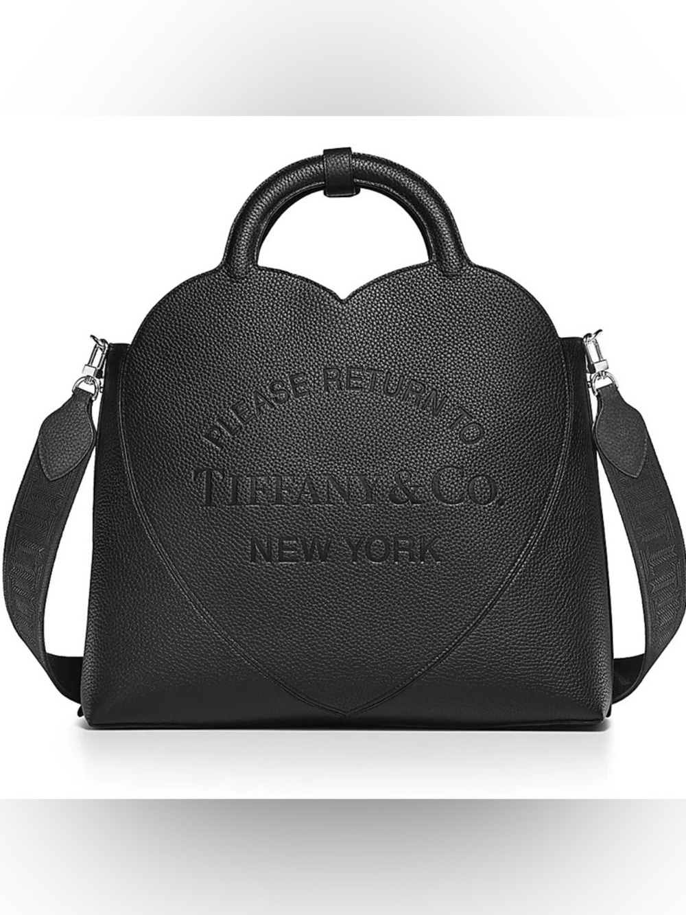 NWT TIFFANY & CO Black Taurillon Leather RTT Return To Tiffany Tote Bag - Picture 13 of 15